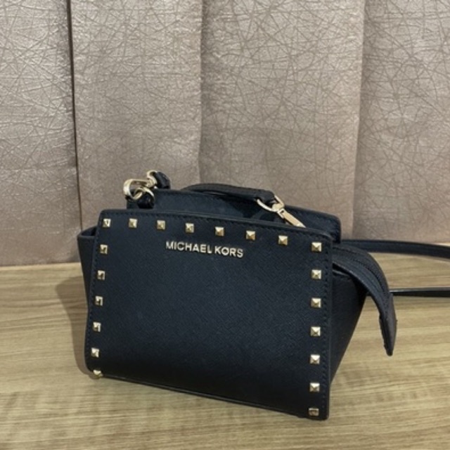 [LIKE NEW] Michael Kors Selma Stud Mini (Black) AUTHENTIC 100% ORIGINAL