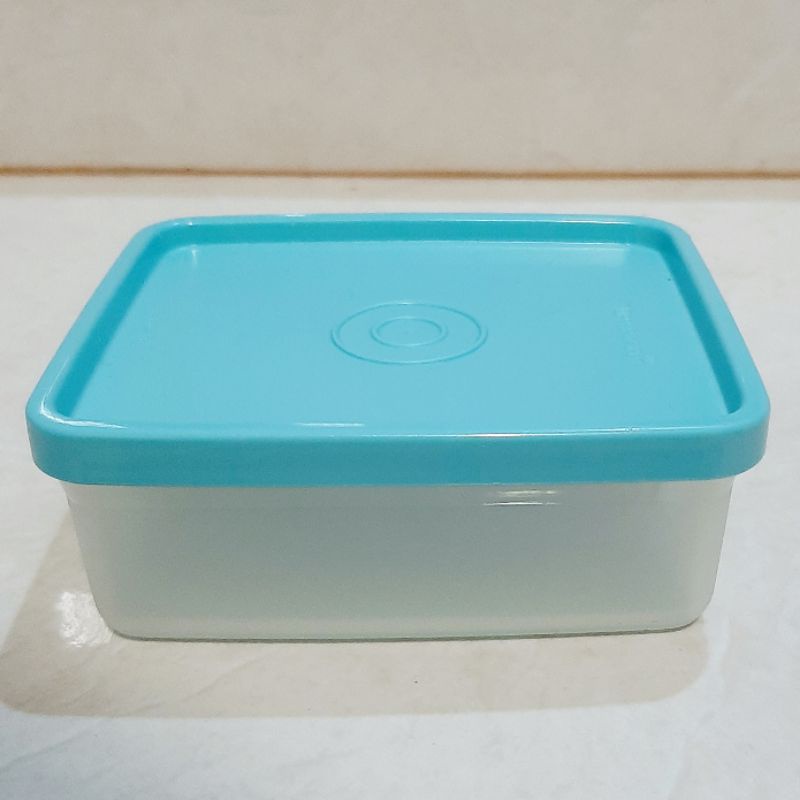 MINI SQUARE AWAY TUPPERWARE 90 ML 1 PCS + FREE SENDOK TUPPERWARE ( WADAH  OBAT / WADAH SAMBAL / WADA