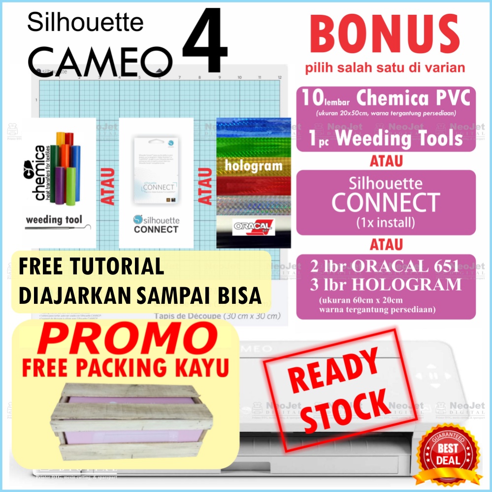 

Mesin Cutting Sticker Silhouette Cameo 4 Cuting Kating Stiker Balon Pesta Craft Kraft Cut Contour FREE PACKING KAYU