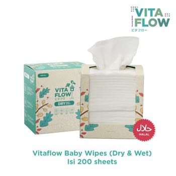 Vitaflow Dry tissue Bisa Sebagai Pengganti Kapas Aman Untuk Baby Bisa Basah Maupun Kering