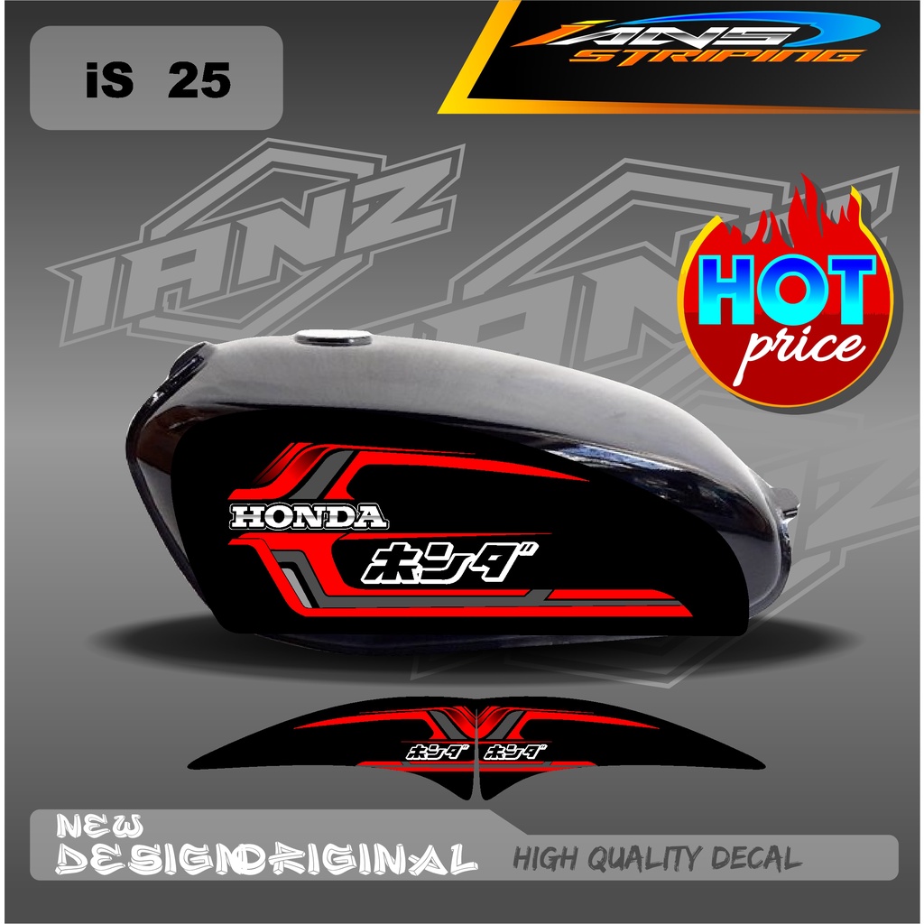 CUSTOM CB 100 STRIPING VARIASI HOLOGRAM / STIKER CB 100 CUSTOM HOLOGRAM DAN NON HOLOGRAM IS25