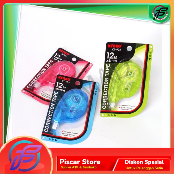 

Type x Correction Tape Kenko CT-903, Tip Ex Roll Kenko CT-903