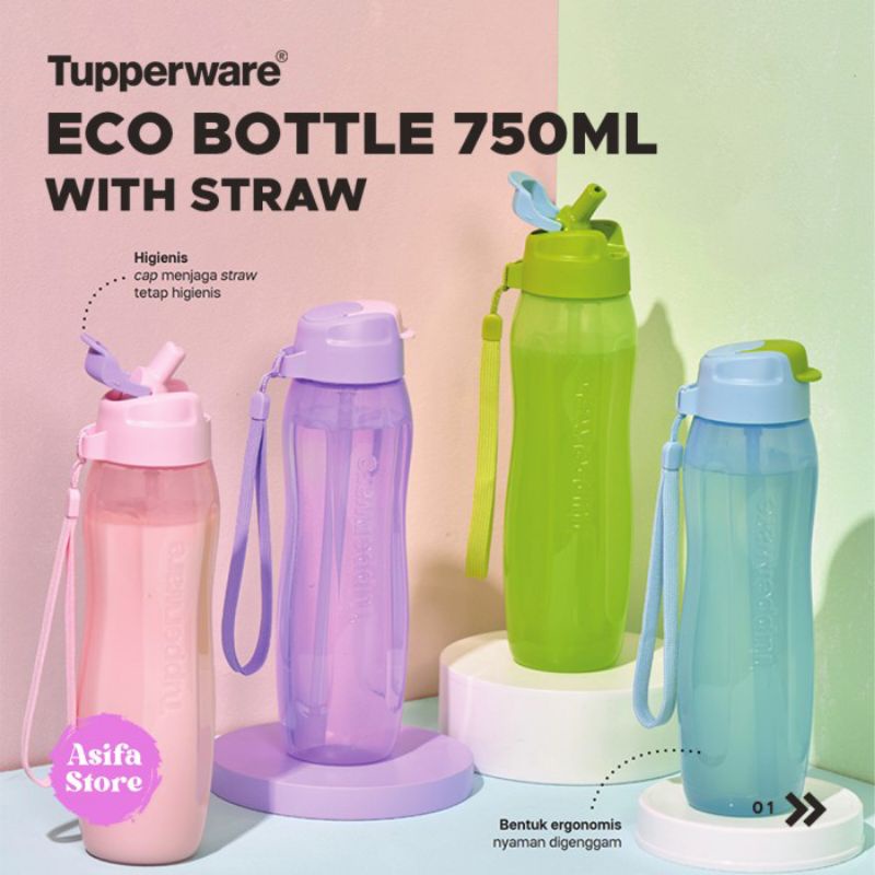 Jual ECO Bottle Straw 750 Ml Tupperware (1pc) | Shopee Indonesia