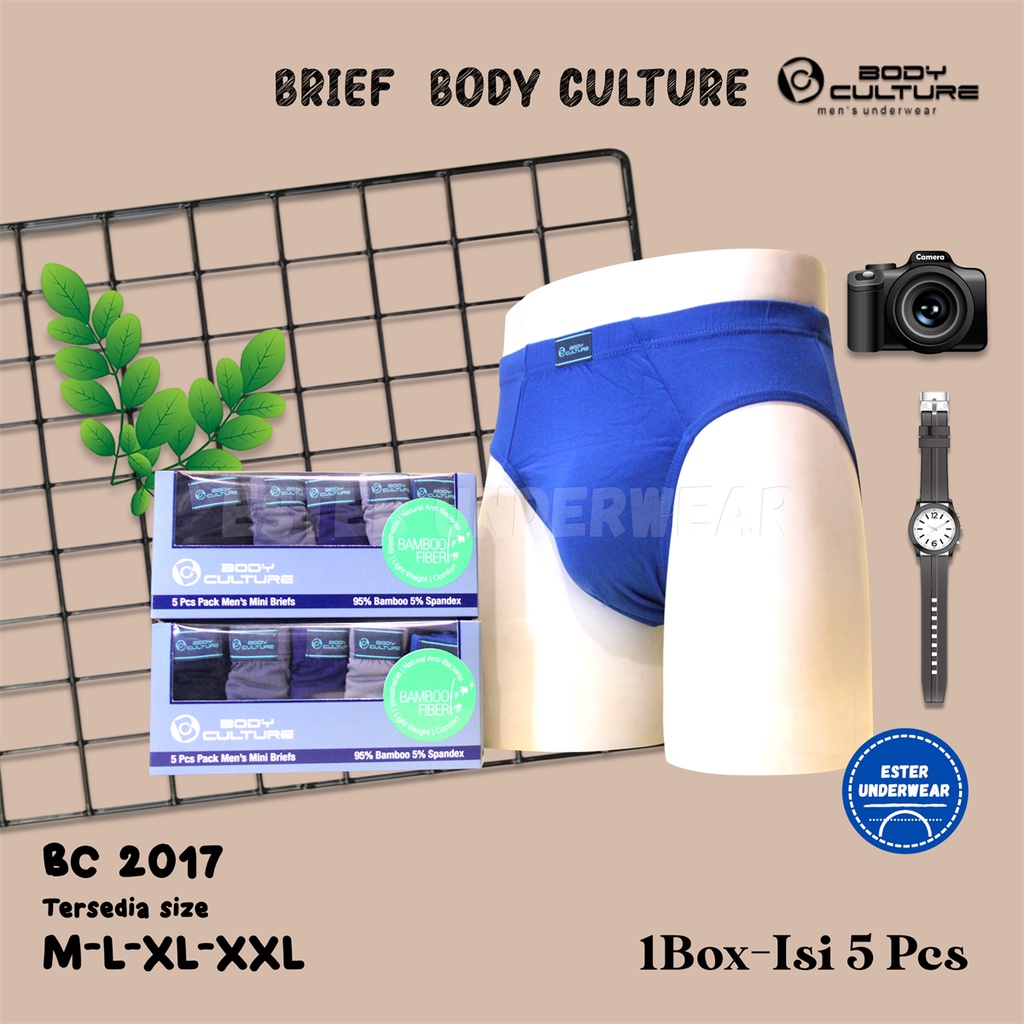 Body Culture Celana Dalam Pria BC 2017 1Box Isi 5Pcs