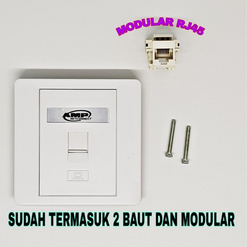 FACEPLATE RJ45 / FACE PLATE RJ 45 / SOCKET LAN / MODULAR
