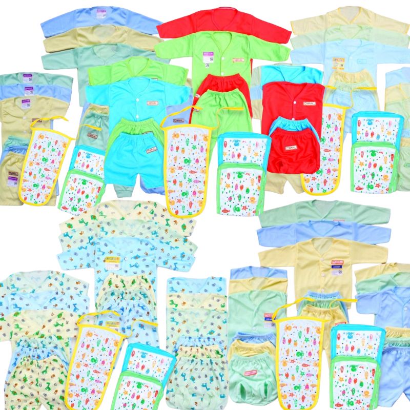 Bundling Set Setelan Paket 18pc + 1Lusin Popok