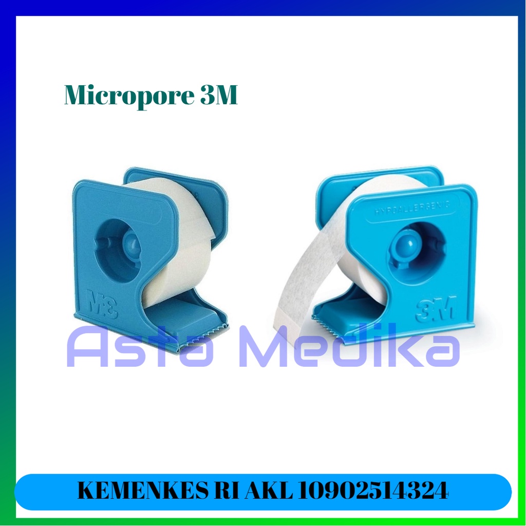 Micropore 3M 0.5Inch 1inch 2inch Surgical Tape Plester Putih Pembalut Luka Plester Perekat Plester Medis