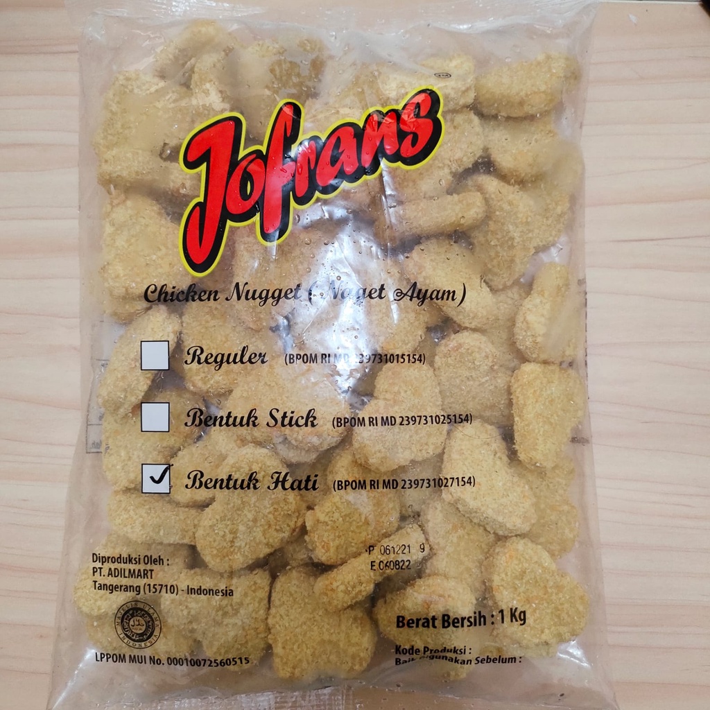 

Jofrans Naget Ayam Love 1kg Instant Sameday Ready Musi