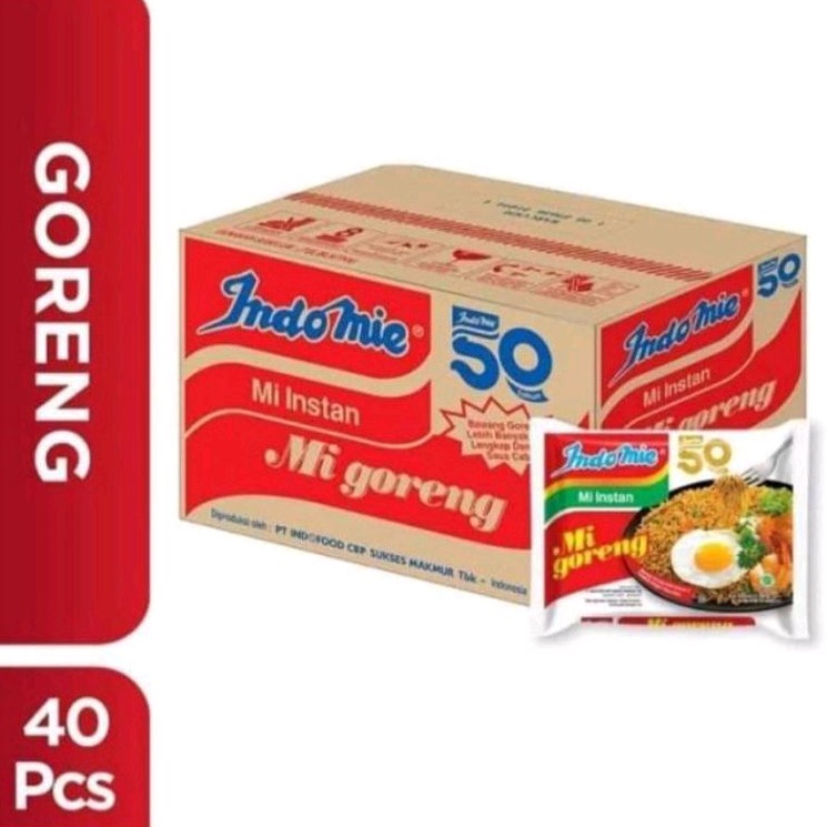 

Indomie Mie Kuah Instan Mi Goreng / Rendang / Geprek / Ayam Spesial 1 Dus Karton 40 pcs