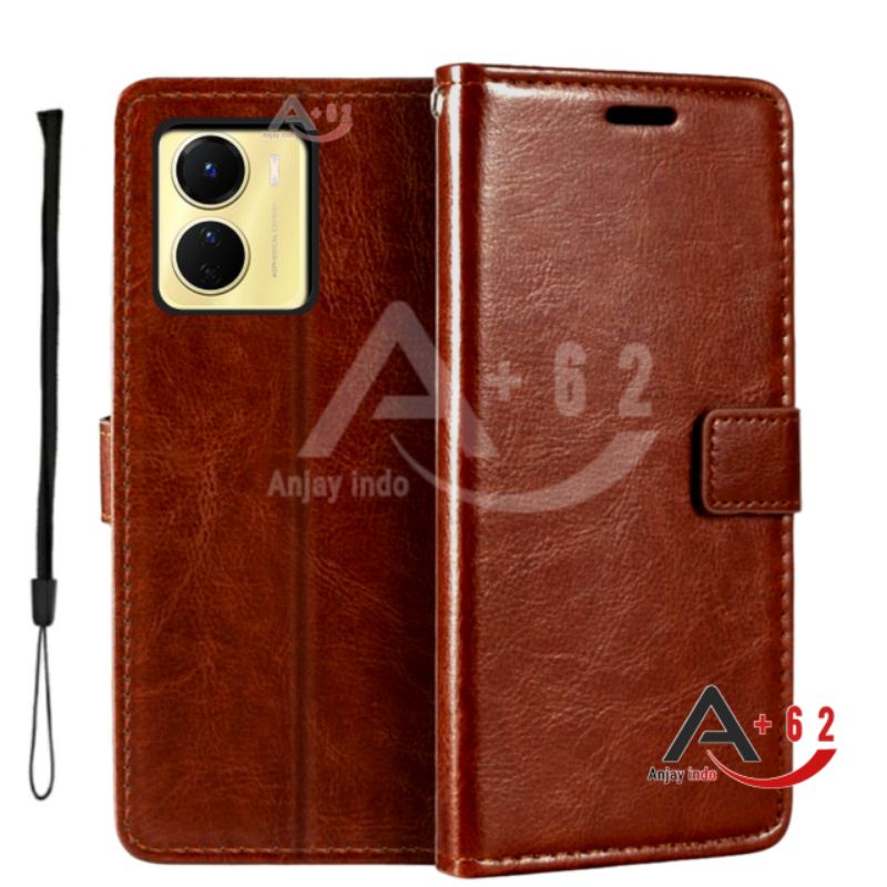 Flip Case VIVO Y16 V2202 V2214 ( vivo y16 ) Casing Cover Leather Wallet PU - Sarung Dompet Kulit Hp 