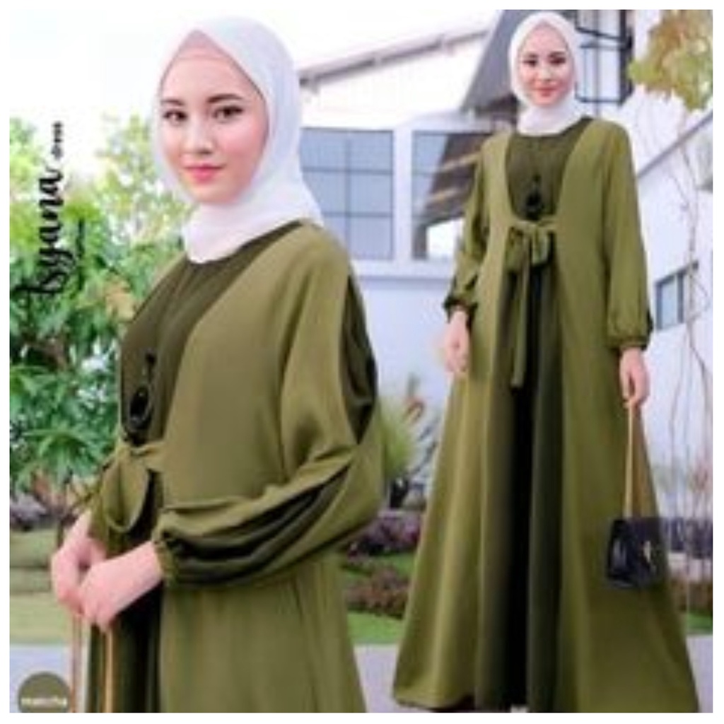 jasmine gamis terbaru baju lebaran 2023 wanita dress muslimah kekinian maxi cringkle