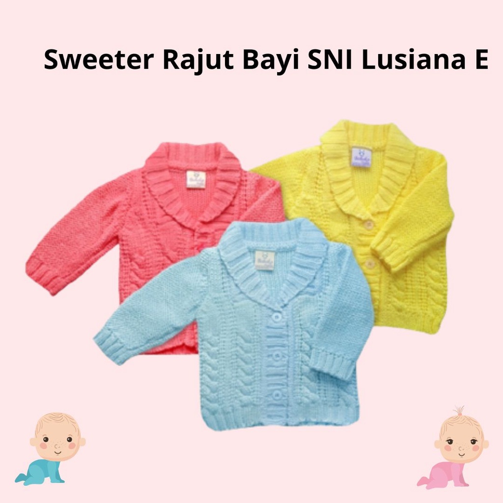 Cardigan Baby Cardi Anak / Sweeter Rajut Bayi SNI Lusiana 655510