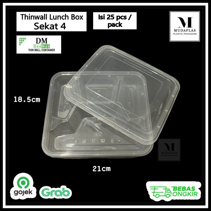 THINWALL SEKAT 4 LUNCH BOX BENTO DM