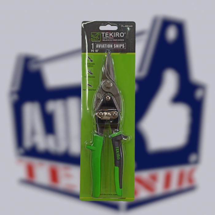 Tekiro gunting seng 10 inch tipe lurus asli tekiro