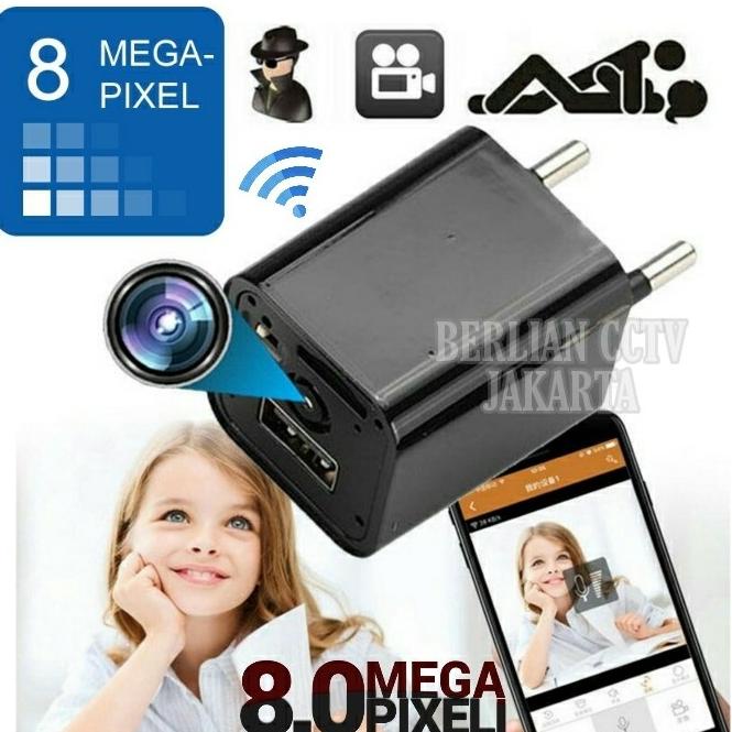 Terbaru IP CAMERA KECIL TERSEMBUNYI SPY CAM WIRELESS SPY ADAPTOR CHARGER WIFI .