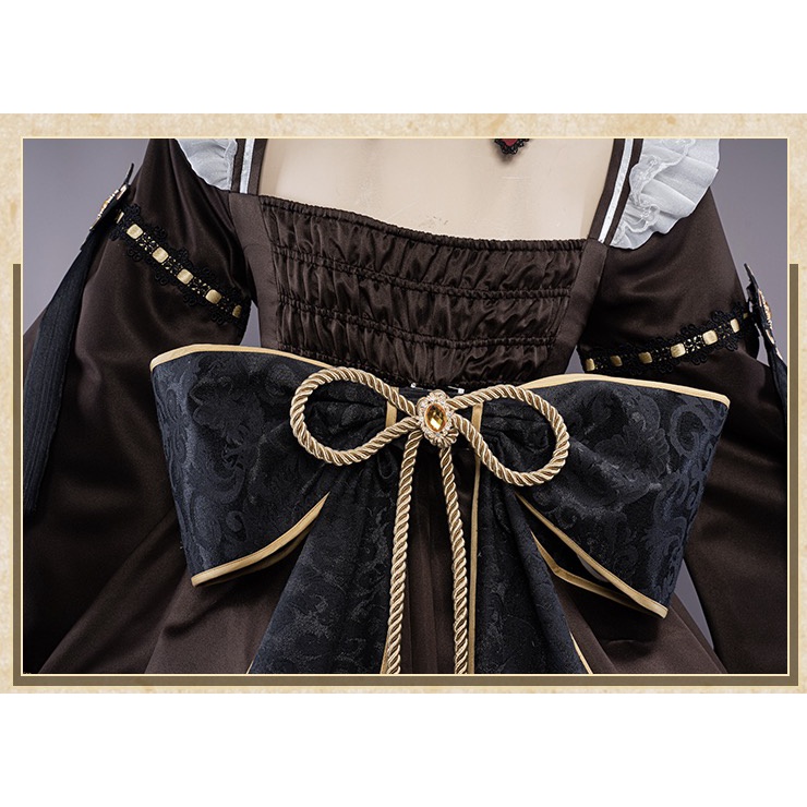 UWOWO Game Genshin Impact HuTao Cosplay Hu Tao Costume Halloween Costume Maid Costume Christmas Dress Cosplay Role Play