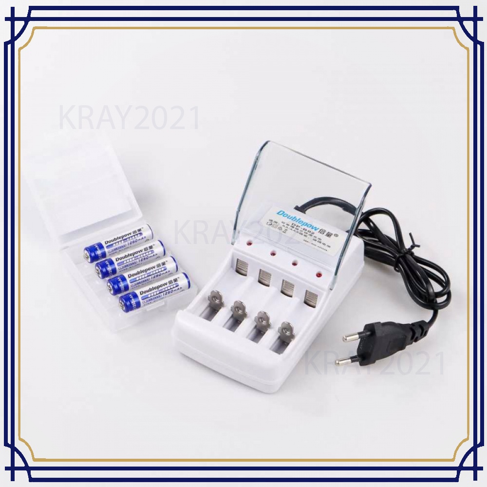 Charger Baterai 4 slot AA/AAA with 4PCS AAA 1250 mAh DP-B02 - BT498