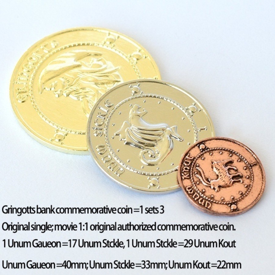 Gringotts Bank Gold Coin Magic Gold Coin Koin Sihir Goblin props