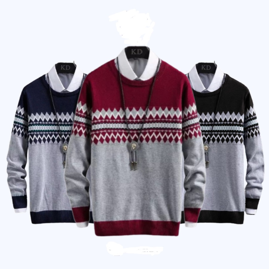 SWEATER PRIA Rajut MICHAEL TRIBAL 4 WARNA KUALITAS TINGGI