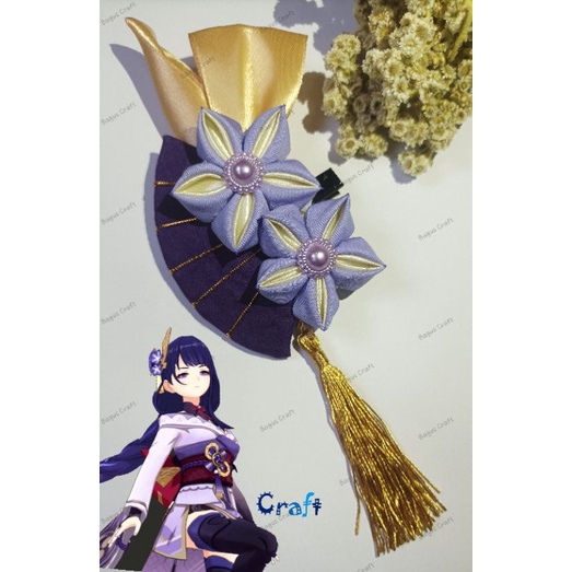 hairclip/jepit raiden shogun genshin impact / ikat kaki raiden shogun