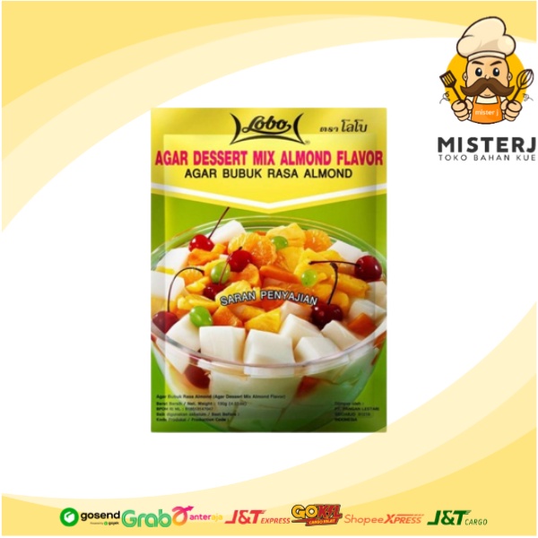 

Lobo | Agar Agar Dessert Mix Almond | 130 Gram | Agar Agar Bubuk Rasa Almond