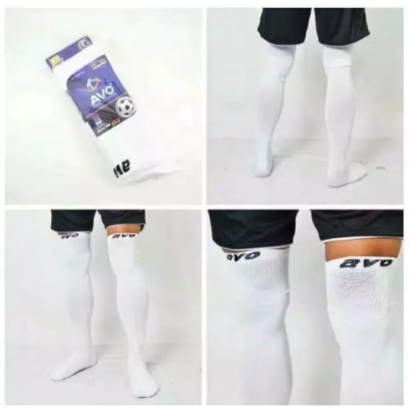 Kaos Kaki Olahraga Sepak Bola Futsal Putih di Atas Lutut