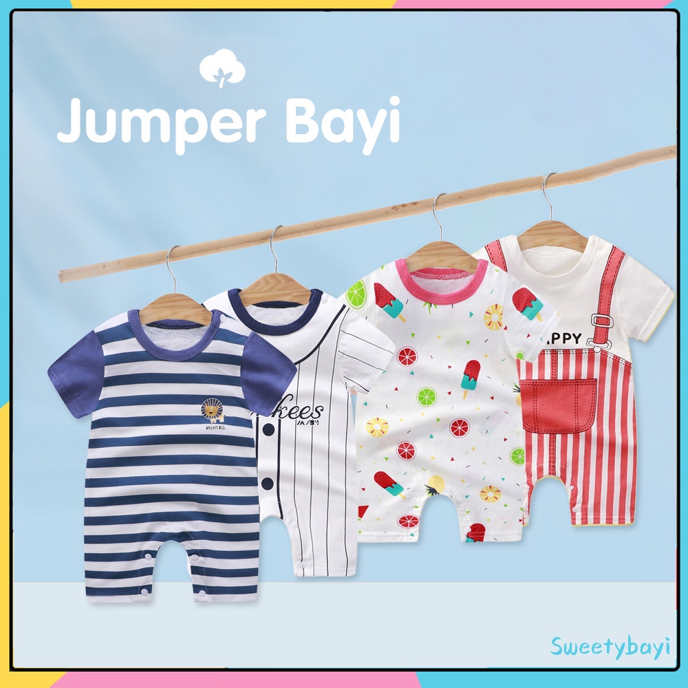 Sweetybayi Jumper romper baju bayi import Baby playsuit newborn lucu motif karakter Romper bayi