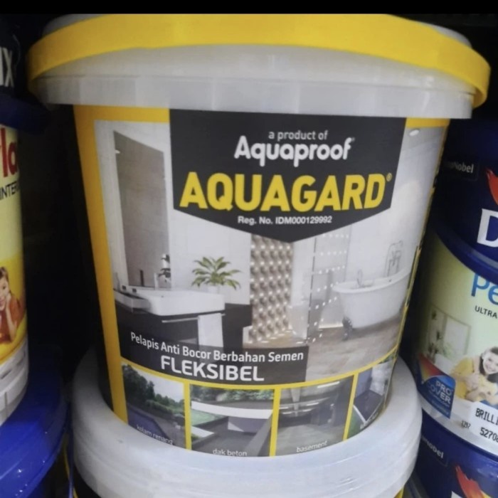 {{{{{{] Aquagard Aquaguard Aquaproof Anti Bocor 2 Komponen 4kg 5kg Galon