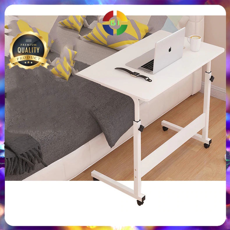 Meja Rak Laptop Portable 60 x 40 cm COD Brown/White