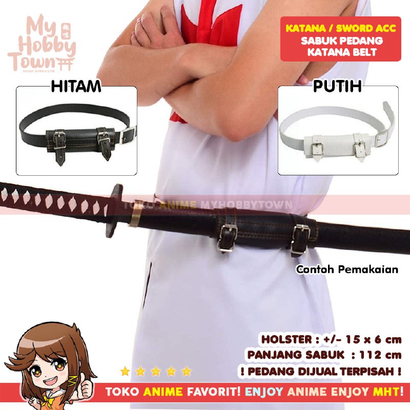 Belt Ikat Pinggang Anime Cosplay Property Holder Holster Sabuk Pedang Demon Slayer