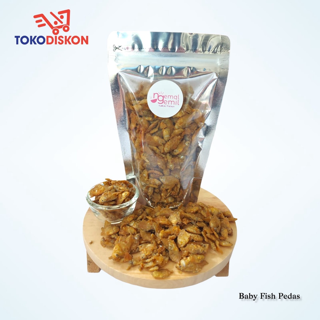 

Snack Cemilan Baby Fish Spicy Crispy Ikan Krispi Bumbu Pedas Homemade Kualitas Premium