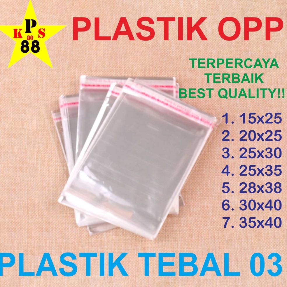 

Produk Premium.. PLASTIK OPP 35X40 OPP 30x40 OPP 28X38 OPP 25X35 OPP25X30 PLASTIK BUNGKUS KAIN WIY