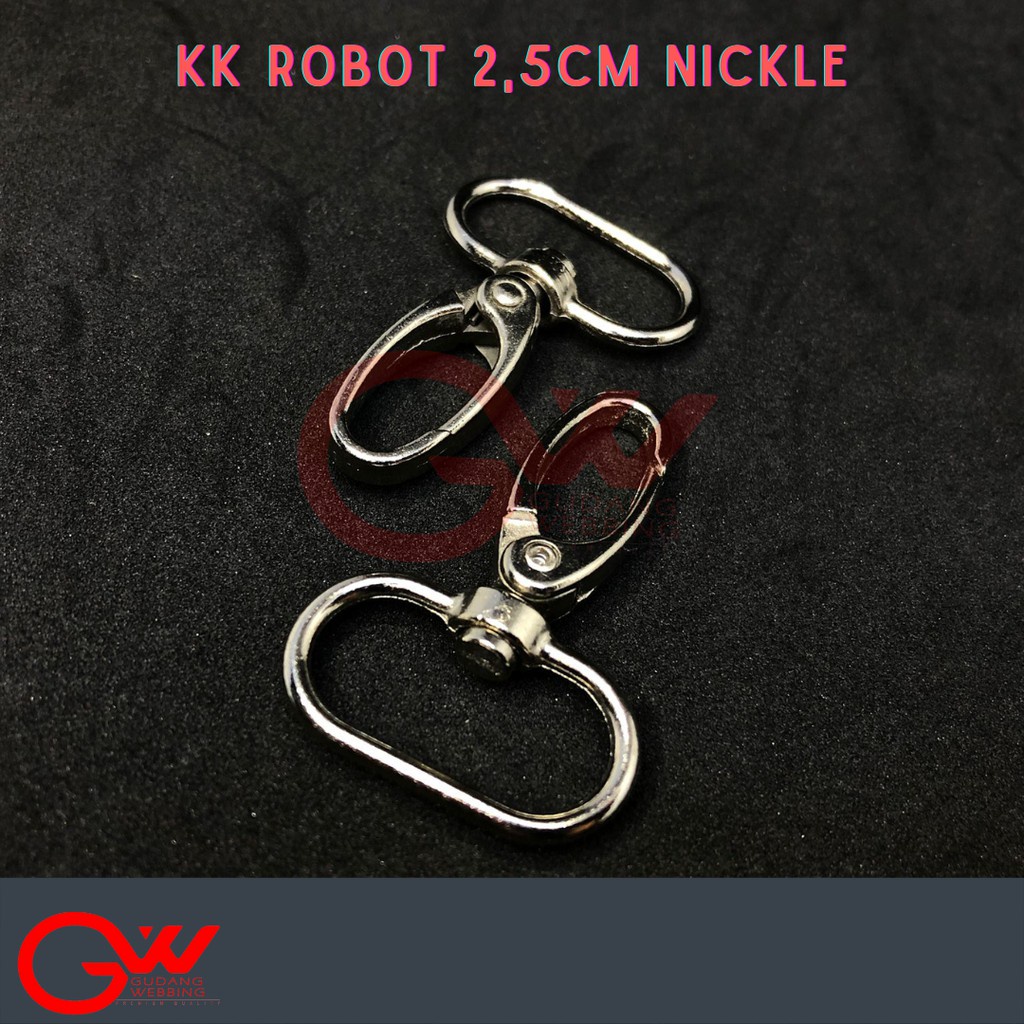 Kew Kew 2,5mm Besi | Cantolan Besi 2,5cm | Robot 2,5cm Nickel ECERAN 1 LUSIN / 12 PCS