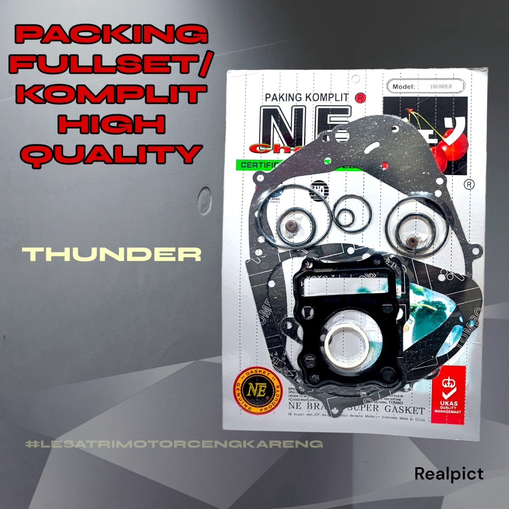 PAKING PULSET PUL SET THUNDER NEW 125 KICK STATER CHERRY ISO 2000