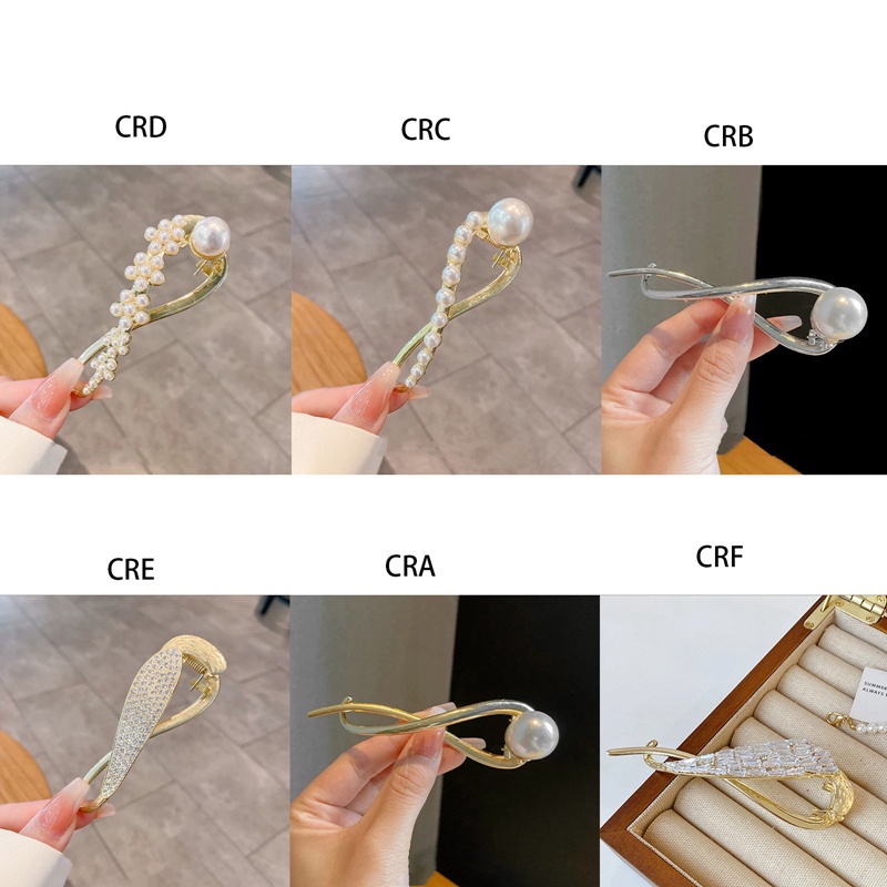 Korea Logam Kupu-Kupu Mutiara Klip Rambut Jepit Rambut Fashion Manis Ponytail Clip Barrettes Hairgrips Hiasan Kepala Wanita Hair Accessorie