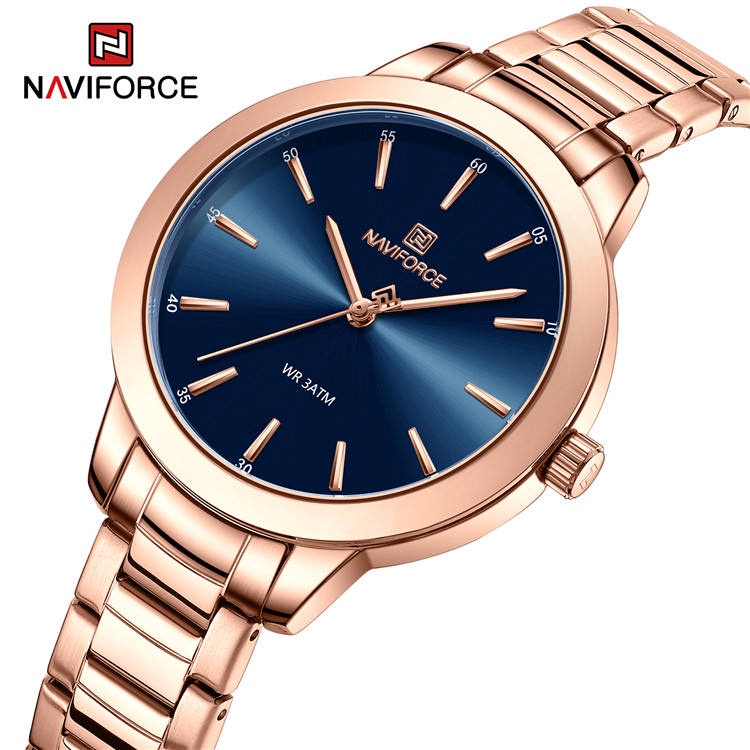Jam Tangan Wanita Naviforce 5025 Original Rantai