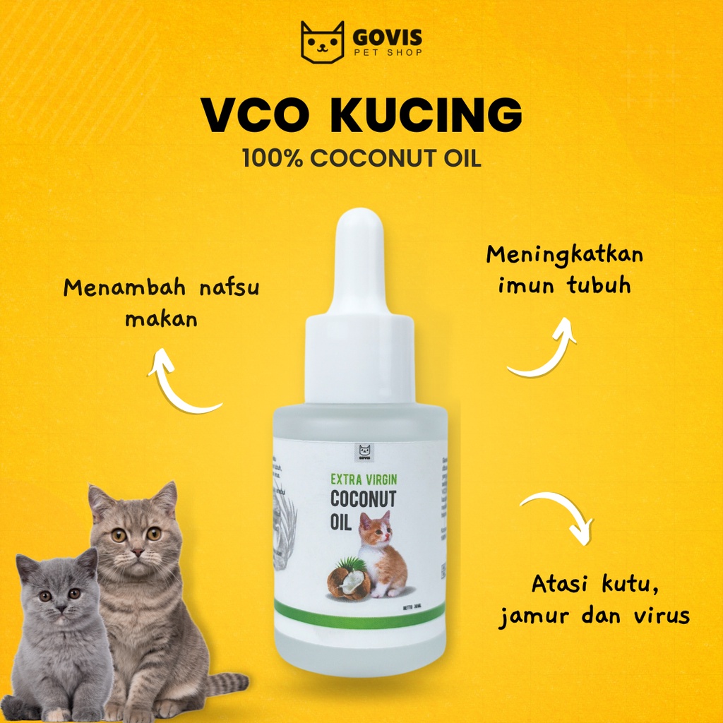 VCO Kucing Obat Jamur Scabies Pure Virgin Coconut Oil 30 Ml