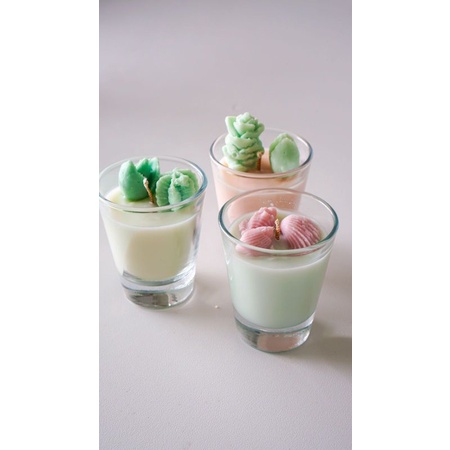 Lilin Gelas Cactus Aromaterapi Scented Candle Souvenir Suvenir Murah Lilin Wangi