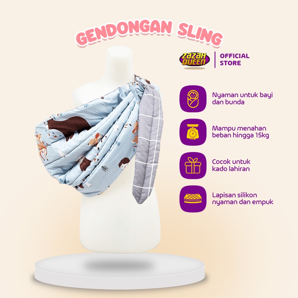 Gendongan Bayi Ring Sling lapisan empuk dan nyaman