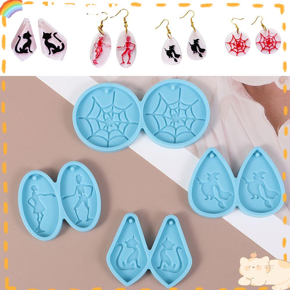 Solighter Anting Cetakan Resin Handmade UV Epoxy Membuat Perhiasan Alat Menjuntai Resin Silicone Mold