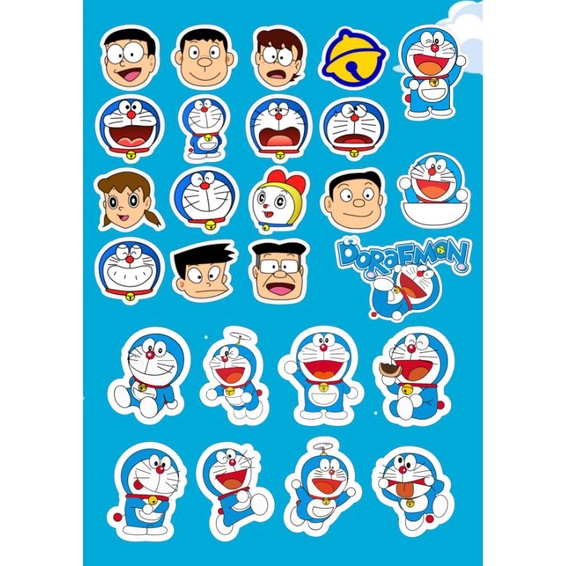 

Sticker Gambar DORAEMON Stiker Vinyl Laminasi Glossy KISS Cut / DIE CUt