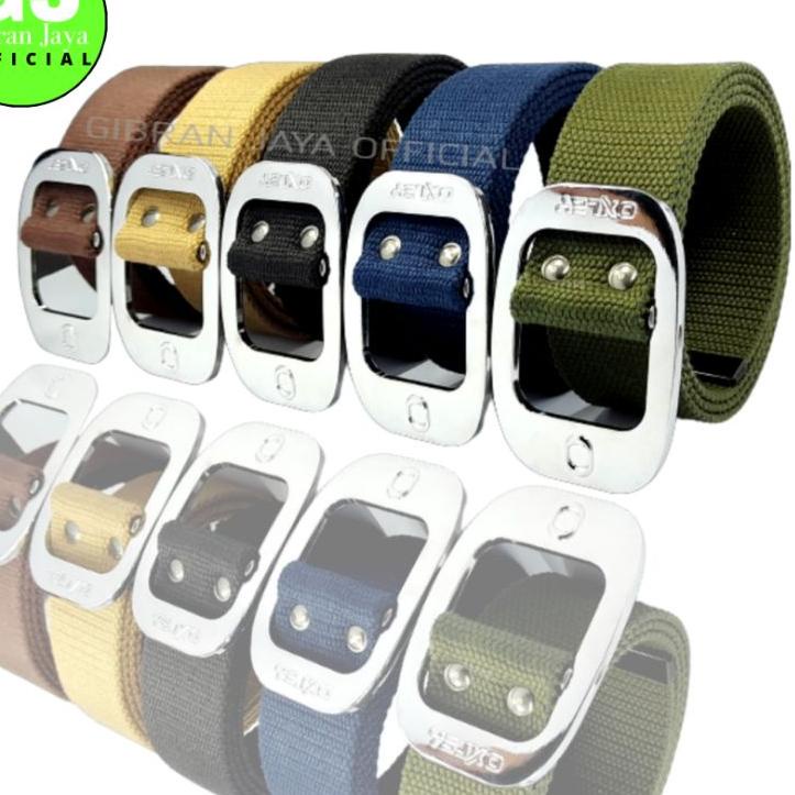 Original Gesper Ikat Pinggang Katun tebal Pria dan Wanita Model kepala Oval OAKLEY buruan