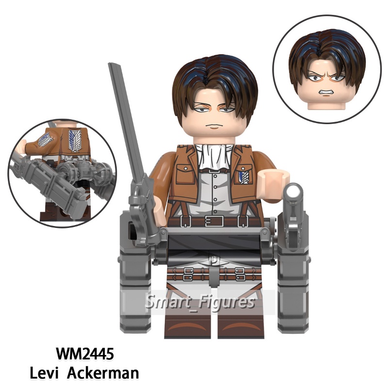 Blok Bangunan Attack on Titan Minifigures Armin Arlert Eren Jaeger Colossal Titan Kartun Mini Angka WM6148 Mainan