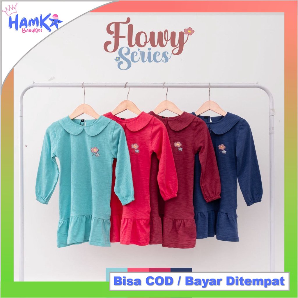 Setelan Baju Anak Perempuan Harian 1 - 6 Tahun Original Cutekids Flowy Series Stelan Baju Anak Cewek Perempuan 1 2 Tahun 2 3 Tahun Lengan Panjang Cocok Untung Ngaji