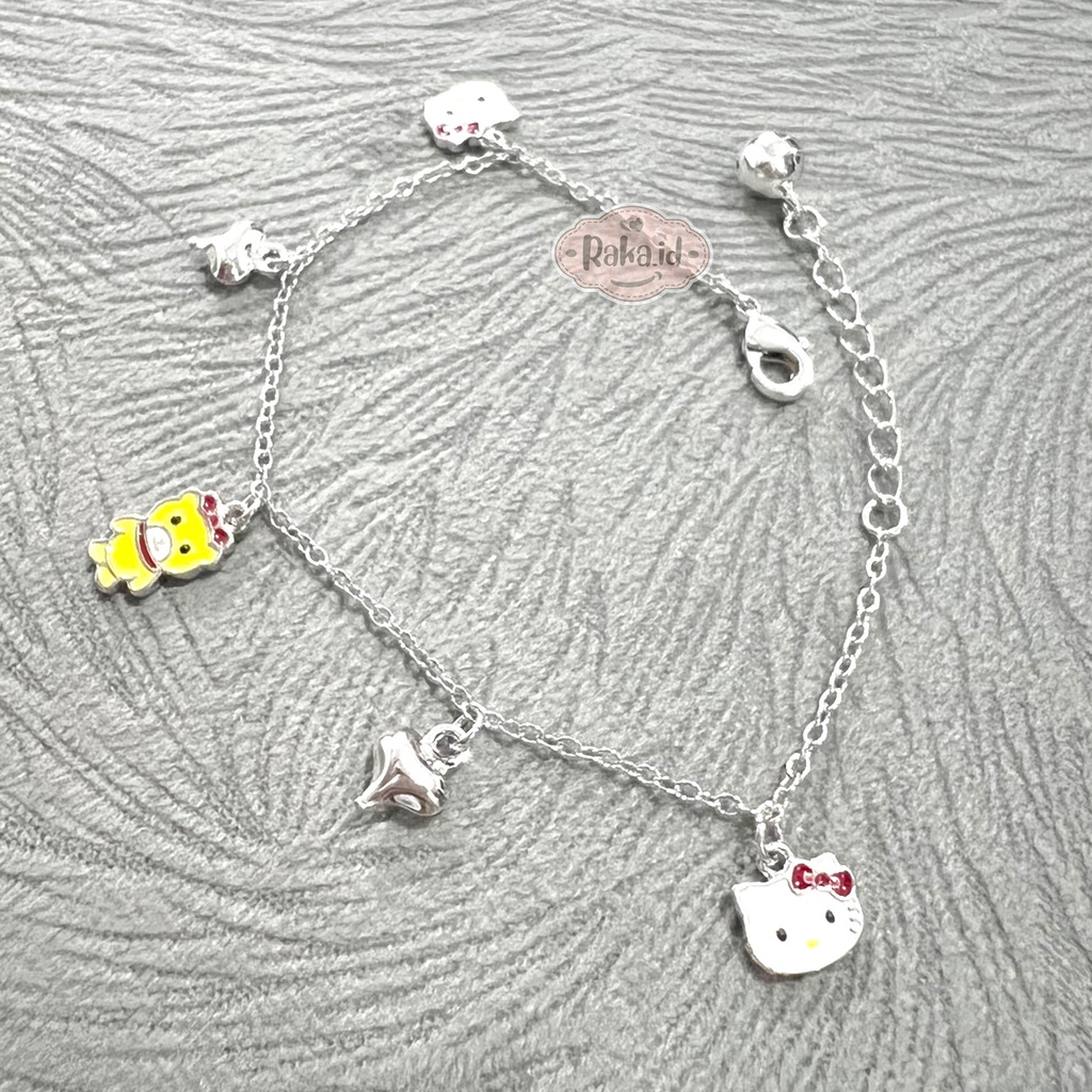 Gelang Anak Perempuan Gelang Tangan Anak Rantai Motif Kitty Bear Perhiasan Anak 1237