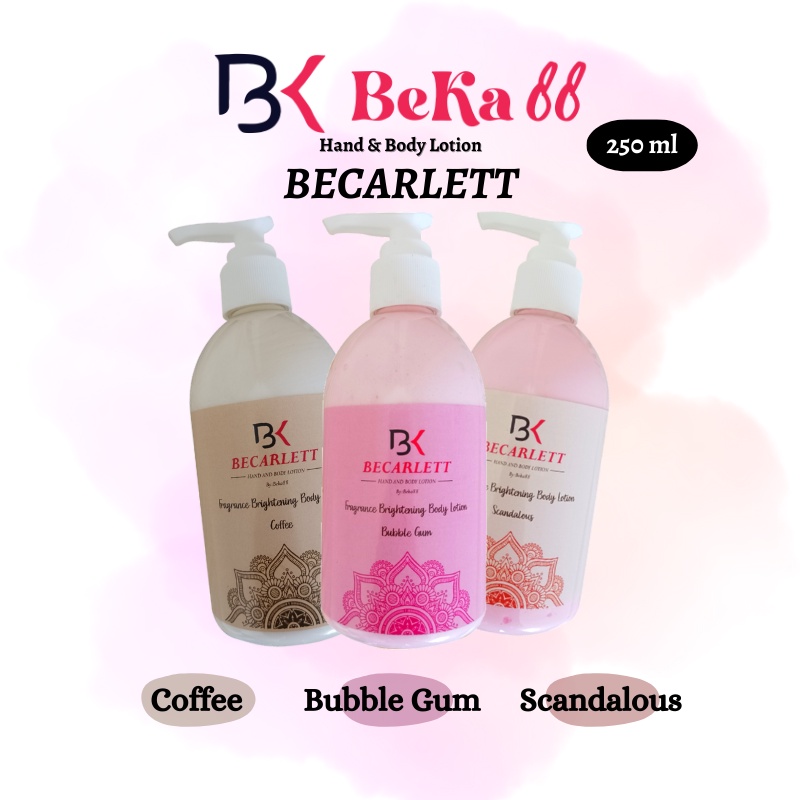 Red Gum Becarlett - H&amp;B Lotion Brightening Bubble Gum Scandalous Coffee  inspired by Scarlett