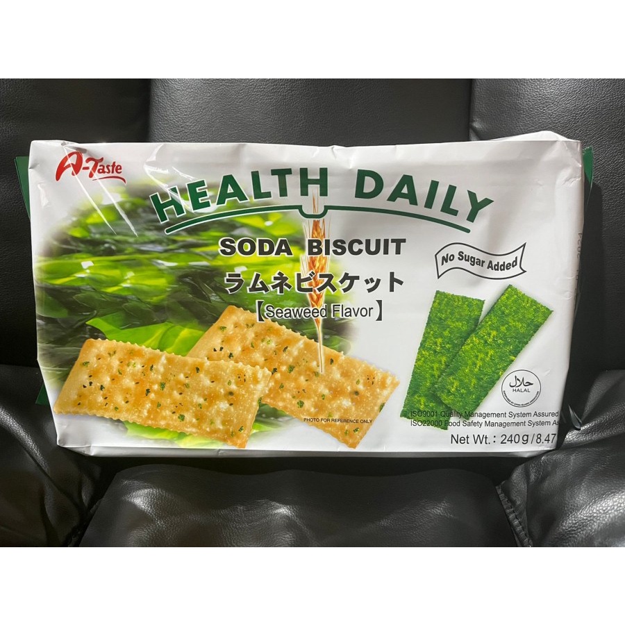 A-Taste Health Daily Soda Biscuit seaweed / Biskuit rumput laut 240grm