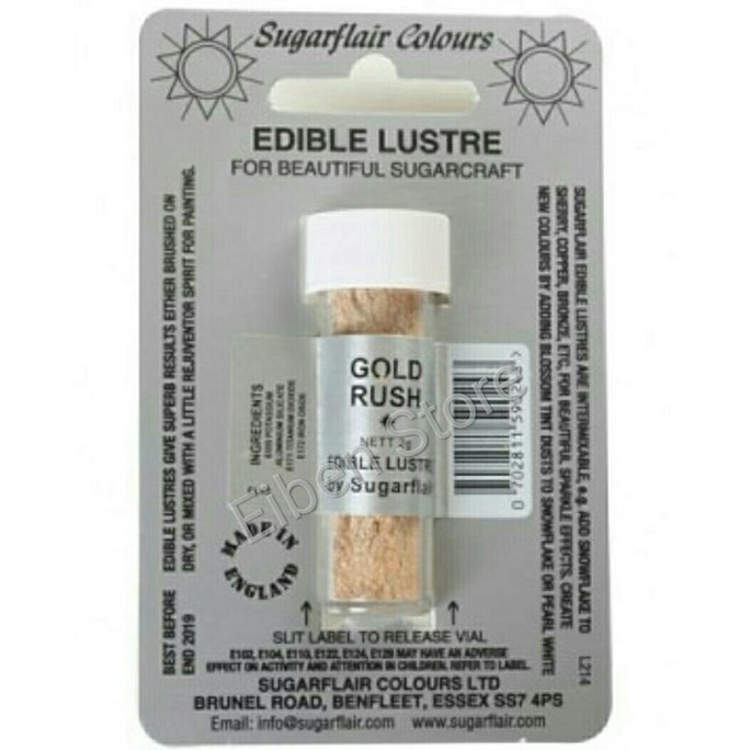 

Sugarflair Edible Lustre Color Gold Rush Btl-2gr