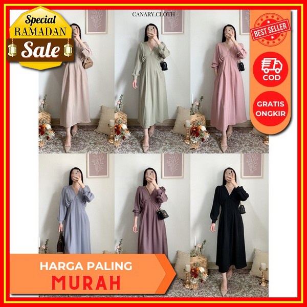 Gamis Viral Terbaru 2022Model Baru Remaja Crinkle Set Hijab Katun Rayon Premium Polos Adem Muslimah 