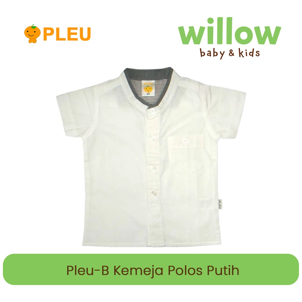 Kemeja Anak - Pleu Kemeja Polos Putih